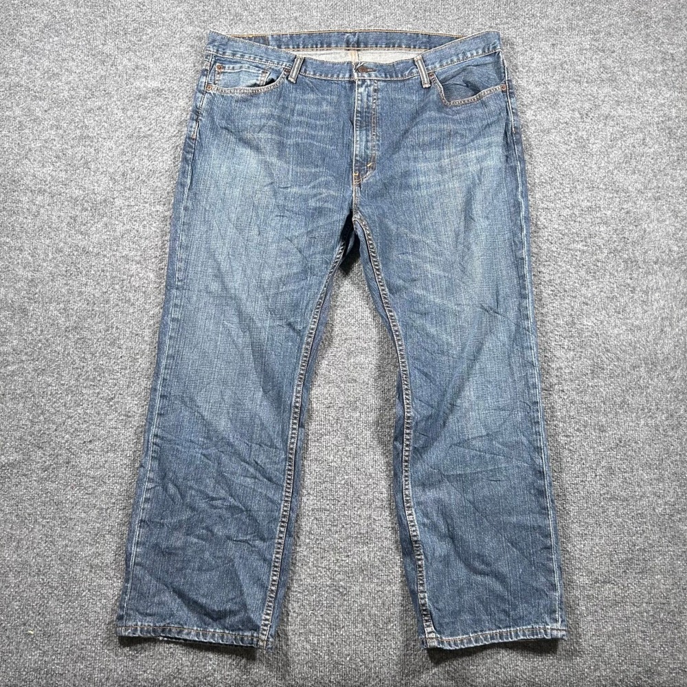 Levi's Jeans Mens Size 42x30 Blue 505 Straight Leg Cotton Denim Classic Fit